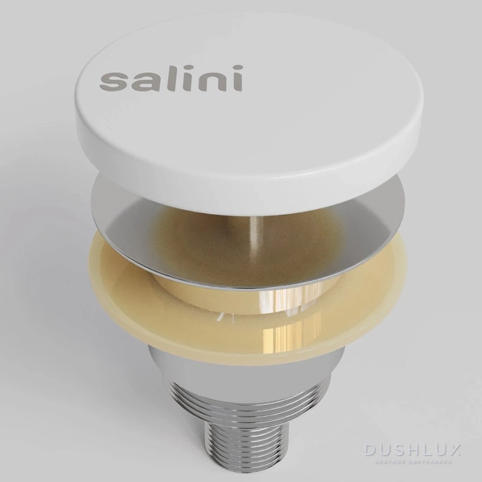 Фото Salini D402 Донный клапан для ванны "Up&Down", S-Sense, цвет: белый глянцевый
