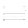Decor Walther Corner GLA40 Полочка стеклянная 40x12см, подвесная, цвет: черный матовый