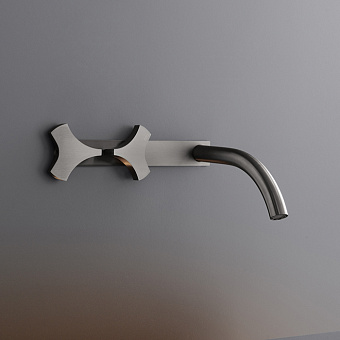 CEA Design ZIQQ Смеситель для раковины, настенный, цвет: нержавеющая сталь