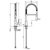 Fima Carlo Frattini Kitchen Смеситель для кухни, на 1 отв., Mast, h: 48см., цвет: хром