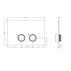 Gessi Venti20 Клавиша смыва для унитаза двойная, для инсталляций TECE, цвет: Brass PVD