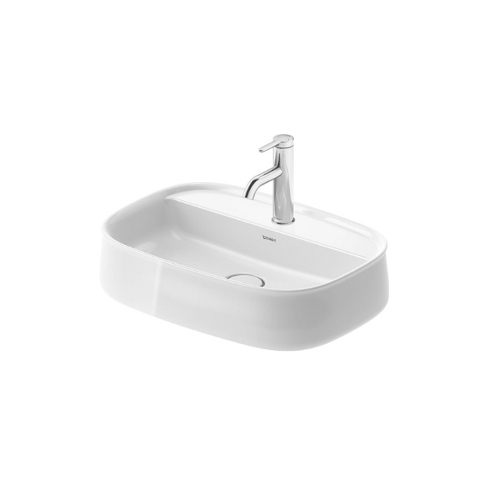 Duravit Zencha Раковина 55x39x14 см, накладная, 1 отв., цвет: белый глянцевый