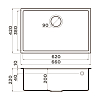 Omoikiri Tedori 66-U Кухонная мойка 66x20x42см.,встраиваемая, цвет: белый