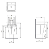 Azzurra Build Тумба подвесная 44x47x65см, с 1 ящиком, с раковиной, цвет: Olmo naturale