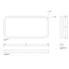 Decor Walther Stone Tab Лоток универсальный 30x14.5см, настольный, цвет: белый
