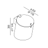 Agape Midi Basket Корзина d25x30 см, подвесная, цвет: тик