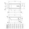 Duravit No.1 Ванна 180x80см., встраиваемая, акриловая, цвет: белый
