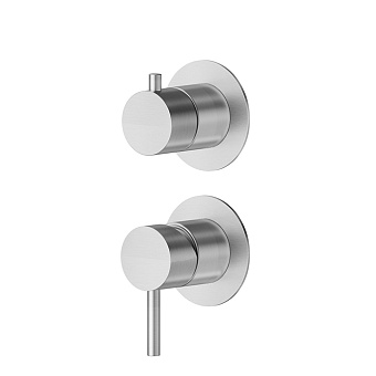Newform X-Steel 316 Наружная часть для встраимаевого смесителя, на 2 выхода, цвет: нержавеющая сталь