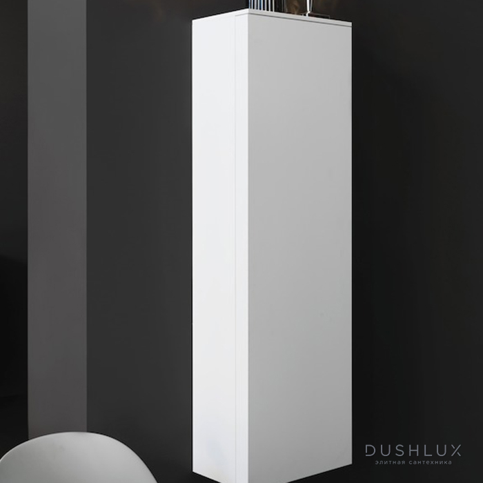 Фото Laufen Kartell Шкаф подвесной, 40x27x130cм, с 1 дверцей, 4 стек. полки, SX, цвет: белый матовый