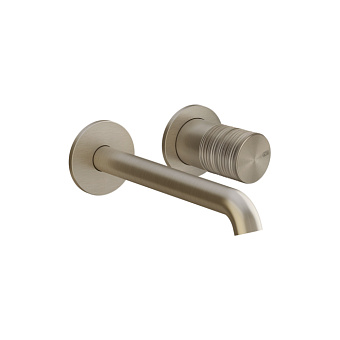 Gessi Habito Trame Смеситель для раковины, настенный, цвет: Finox Brushed Nickel