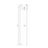 CEA Design EQUILIBRIO Полотенцесушитель 106см, электрический, 1 трубка, цвет: нержавеющая сталь