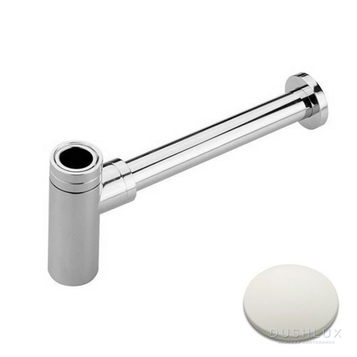 Фото Cisal Сифон для раковины, 1"1/4, цвет: Bianco Opaco