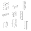 Falper Shape Комплект мебели 93x48x33см., тумба с раковиной, и зеркалом, подвесной, цвет: белый