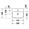Duravit Happy D.2 Plus Раковина накладная, 50х40см., с 1 отв., выпуск с керамической крышкой, цвет: Anthracite matt