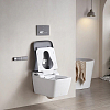 Arrow Glacier Унитаз Smart 41x60см, с функцией биде, подвесной, безободковый, клавиша смыва, цвет: белый/серый