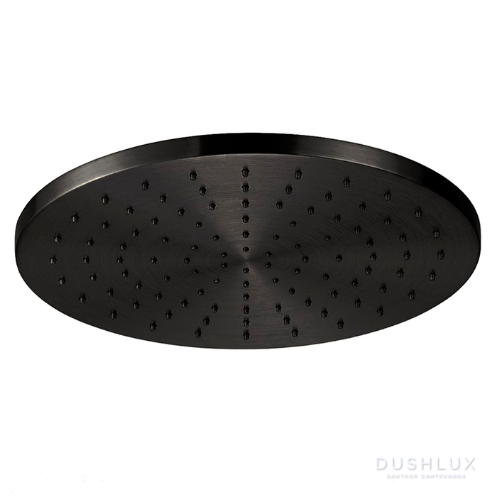 Фото Almar Round Верхний душ  круглый, 300 мм, латунь, цвет: Absolute Black  Brushed PVD