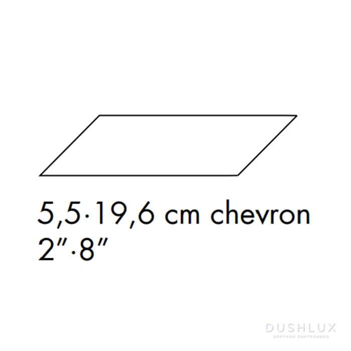 Фото Mutina Mews Керамогранит 5.5х19.6 см, chevron Sx/Dx, универсальный, цвет: soot