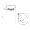 Dea Design Раковина 49.5x90см., напольная, без отв., цвет: белый матовый