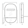 Cielo Specchi Зеркало 107x67x13 см, с LED подсветкой, цвет: матовый черный