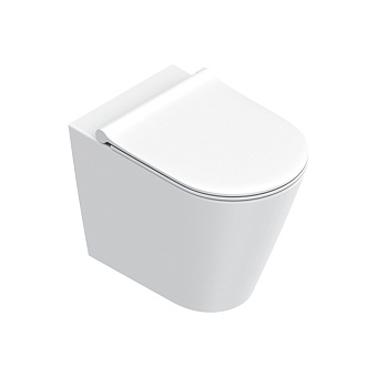 Catalano Zero Унитаз напольный 55x35см, безободковый, смыв Tornado, покрытие Twinglaze+, цвет: белый матовый