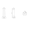 Burlington Guild Раковина подвесная 62x51см, с 1 отв., с пьедесталом, цвет: белый