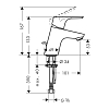 Hansgrohe Focus Смеситель для раковины, на 1 отв., излив 101мм, h53мм, цвет: хром