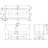 Villeroy&Boch Finion Ванна 170х70х62см., отдельностоящая, фурнитура хром, цвет: альпийский белый