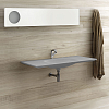 Flaminia Nuda Раковина 120x48.5x14 см, без отв., подвесная, цвет: cenere