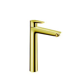 Hansgrohe Talis E Смеситель для раковины 240, на 1 отв, с донным клапаном, излив 183мм, h234мм, цвет: золото