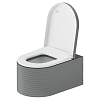 Duravit Millio Унитаз подвесной, 37x57см., декор "Grooves", крепление в компл., цвет: светло-серый матовый