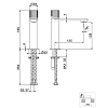 Newform Steel Line Смеситель для раковины, 1 отверстие, без донного клапана, цвет: pvd brushed pale gold
