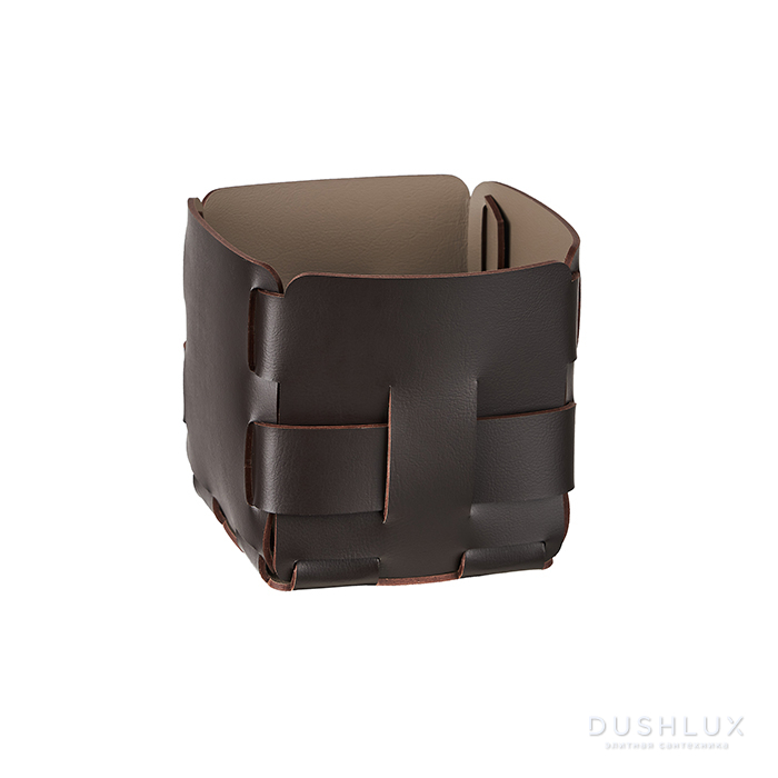 ADJ Корзинка Mini Bottega, 12x12xH13 см., цвет: шоколад/капучино