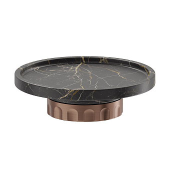 Newform Ionika supreme accessori Настольная мыльница, черный мрамор, цвет: PVD brushed copper bronze