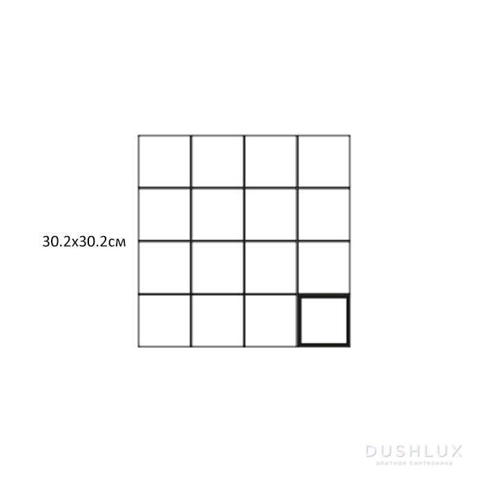 Фото Mutina Din Керамогранит 30x30см, мозаика 7.4x7.4см, универсальный, цвет: white glossy