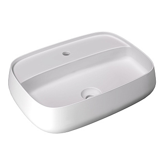 Alice Nur Plan Раковина 60x45x15см., накладная, 1 отв., цвет: белый матовый