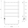 Secado Мерида 1 К Полотенцесушитель 40x60 см, электрический, цвет: хром