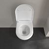 Villeroy&Boch Subway 2.0, Унитаз подвесной, с открытым смывным краем Compact, DirectFlush, горизонтальный выпуск, не подходит для установки со смывными кранами, 37x56см, цвет: белый