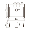 Omoikiri Daisen 60 Кухонная мойка 60x19,5x51см.,встраиваемая, цвет: черный