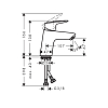 Hansgrohe Logis Смеситель для раковины 70, однорычажный, без сливного набора, цвет: матовый черный