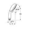 Grohe Tempesta New Rustic Ручной душ IV, 9,5 л, цвет: хром