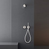 CEA Design CIRCLE Смеситель для душа, настенный, с ручным душем, цвет: нержавеющая сталь/белый