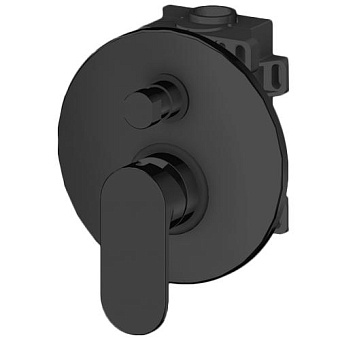 Gattoni H2Omix7000 Смеситель для душа, встраиваемый, на 2 выхода с коробкой GBOX, цвет: черный матовый