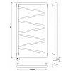Secado Мирано Полотенцесушитель 60x120 см, электрический, цвет: черный матовый
