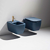 Simas Henges Унитаз 38х55см., подвесной, безободковый, цвет: navy matt