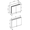 Keuco Royal Modular 2.0 Зеркальный шкаф 80x70x12см., подвесной, LED подсветка, цвет: алюминий серебристый анодированный