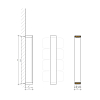 Decor Walther Brick HTE41 Полотенцедержатель 40см, вертикальный, подвесной, цвет: хром