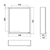 EMCO Prime Зеркальный шкаф 60x70см., с подсветкой, навесной, 1 дверь, L, 2 полки, розетка, цвет: белый