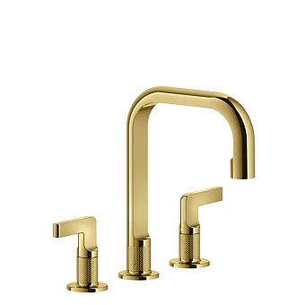 Gessi Inciso Смеситель для раковины на 3 отв., цвет: золото