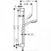 Hansgrohe Crometta Душевой набор: штанга 650mm, ручной душ 100, 1jet (Rain), шланг, цвет: белый/хром