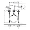 Hansgrohe Finoris Смеситель для раковины, 3 отв., с донным клапаном Push-Open, цвет: черный матовый